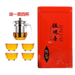 【省120元】其他品牌绿茶_plus会员:山间饮茗 铁观音茶叶 250g 一壶四