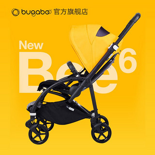 博格步（BUGABOO）荷兰Bugaboo Bee6博格步多功能轻便城市型折叠婴儿推车 黑架麻灰色