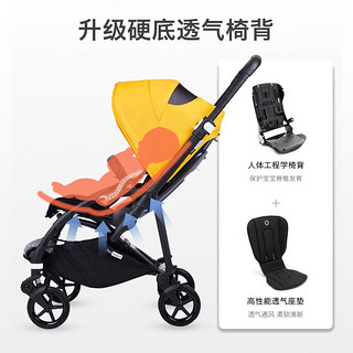 博格步（BUGABOO）荷兰Bugaboo Bee6博格步多功能轻便城市型折叠婴儿推车 银架清新白