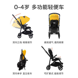 博格步（BUGABOO）荷兰Bugaboo Bee6博格步多功能轻便城市型折叠婴儿推车 银架清新白