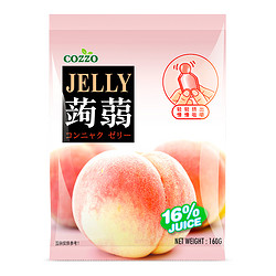 COZZO 高柔 马来西亚进口高柔白桃味蒟蒻吸吸魔芋果冻160g/袋休闲布丁小零食