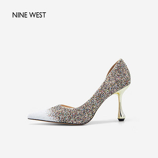 NINE WEST 玖熙 女士侧空细跟凉鞋 NK301002GK