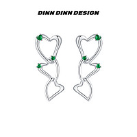 DINN DINN DESIGN 爱心镂空拼接耳环 D2112EH8