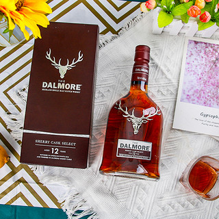 大摩（DALMORE）苏格兰单一麦芽威士忌洋酒年货送礼 大摩12年雪莉桶 700ml