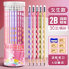 名卓 洞洞铅笔小学生2b正姿练字幼儿园儿童hb三角杆绘图考试专用填涂卡铅笔可爱高颜值不易断学生文具 2b/送卷笔刀+5块橡皮