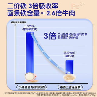 小鹿蓝蓝 婴幼儿有机加铁粒粒面 原味 160g