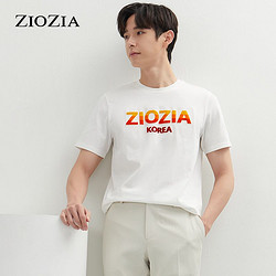 ZIOZIA 简约logo圆领短袖T恤ZTB12361A