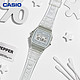 CASIO 卡西欧 透明时尚运动复古小方块手表 F-91WS-7DF