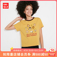 UNIQLO 优衣库 包邮 女士史努比印花T恤 460997