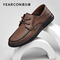 抖音超值购：YEARCON 意尔康 男鞋2023春季新款低帮真皮商务休闲皮鞋羊皮单鞋舒适英伦风