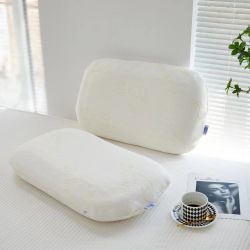乳胶枕头泰国天然原料橡胶颈椎枕头泰芒乳胶钢印椭圆护颈枕颈椎枕