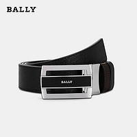BALLY 巴利 男士板扣双面腰带皮带黑色/棕色 6181991