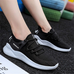 warrior回力女鞋运动鞋女款春季新款黑色轻便软底休闲鞋女士跑步鞋子