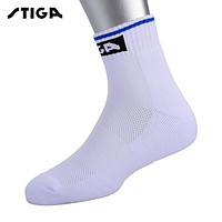 STIGA 斯帝卡 斯蒂卡乒乓球袜子男女毛巾袜运动袜 G1105017 白蓝 L