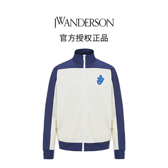 JWANDERSON JW ANDERSON 秋冬奢侈品男款徽标刺绣外套 灰白色/海军蓝 L