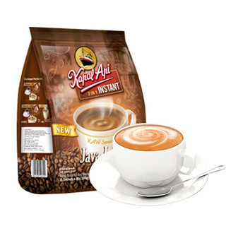 火船 印尼进口爪哇拿铁咖啡进口三合一速溶咖啡粉固体饮料咖啡速溶 拿铁21包