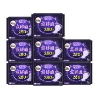 kotex 高洁丝 防侧漏棉柔丝薄透气卫生巾 夜用放肆睡 28cm*8片*8包