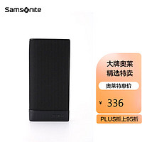 Samsonite 新秀丽 男士长款钱夹商务休闲多功能时尚牛皮钱包礼盒 送老公送男友 TK6*09005 黑色