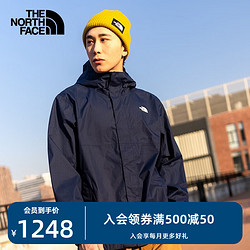 THE NORTH FACE 北面 单层 冲锋衣 男夹克 户外藏蓝色