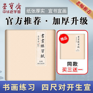 荣宝斋 榮寶齋 书法用纸 生宣宣纸 加厚升级款 四尺对开 100张