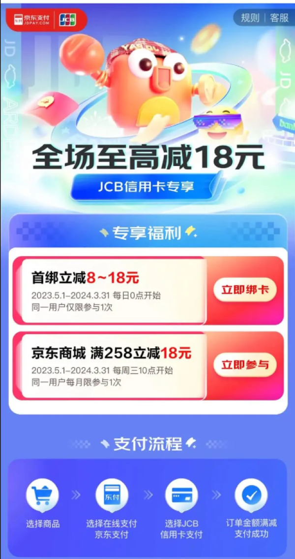支付_京东 JCB信用卡专享优惠-什么值得买