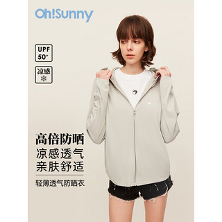 OhSunny 防晒衣女夏透气宽松防紫外线外套户外外套 SLC4M277T 气质灰 M