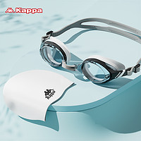 Kappa 卡帕 游泳眼镜男泳镜高清防雾防水近视泳镜泳帽泳镜套装潜水眼镜