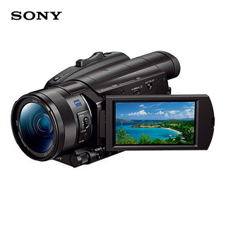 SONY 索尼 FDR-AX700 4K高清数码摄像机 会议/直播DV录像机 超慢动作（含256G卡+卡色UV+单肩包+三脚架等）