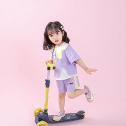 CICI 女童短袖套装夏季2023新款儿童洋气女宝宝运动两件套