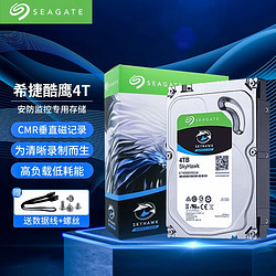 SEAGATE 希捷 酷鹰SkyHawk系列 3.5英寸 监控级硬盘 4TB（PMR、5900rpm、64MB）ST4000VX007