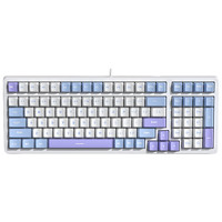 SUNSONNY 森松尼 J80 100键 有线机械键盘 天空蓝白 茶轴 蓝光
