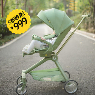 哈秀绿精灵遛娃神器溜娃宝宝婴儿手推车可坐可躺轻便可折叠高景观