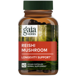 Gaia Herbs 灵芝素食胶囊 40粒 支持免疫和心脏健康