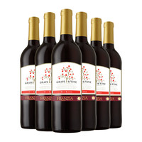 VELLA 百乐莱 芳丝雅传承混酿葡萄酒750ml*6瓶 整箱装 美国加州进口乐事红酒