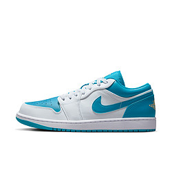 AIR JORDAN 正代系列 Air Jordan 1 Low 男子篮球鞋 553558-174 白色/天体金/轻水蓝 45