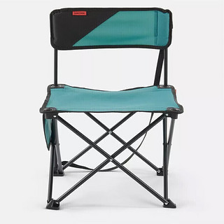 DECATHLON 迪卡侬 户外折叠椅子便携QUNC矮蓝灰带安全锁(承重110公斤)2963898