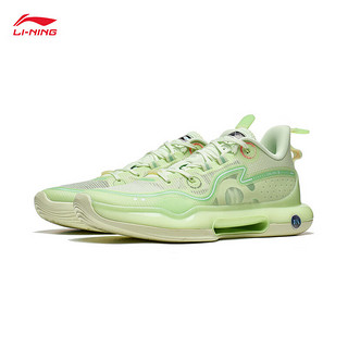 LI-NING 李宁 驭帅 Evolution Low 男子篮球鞋 ABAS161-2 淡果绿 45.5