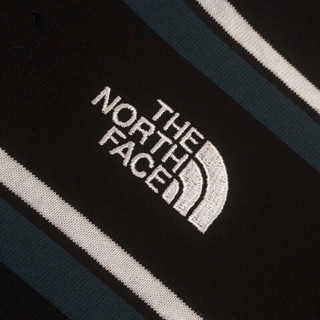 THE NORTH FACE北面T恤男23春夏新款户外休闲舒适透气条纹翻领短袖POLO衫7WD9 JK3 S