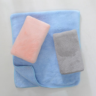 GRACE 洁丽雅 A类毛巾  3条装  天空蓝+朦胧灰+珊瑚粉
