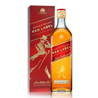 尊尼获加（JOHNNIE WALKER）黑方黑牌洋酒红牌苏格兰调和型威士忌12年高地斯佩塞艾雷岛海外版 红牌1000ml