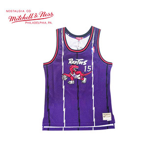 MITCHELL & NESS复古球衣女款 SW球迷版 NBA猛龙队卡特98赛季 MN篮球服运动背心 紫色 S
