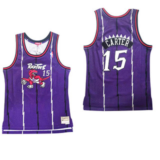mitchell & ness 复古球衣女款 SW球迷版 NBA猛龙队卡特98赛季 MN篮球服运动背心 紫色 S