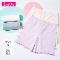 Deesha 笛莎 2条装)笛莎女童防走光安全裤大童宝宝平角内裤儿童打底短裤童装