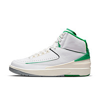 AIR JORDAN 正代系列 Air Jordan 2 Retro 男子篮球鞋 DR8884-103 白色/幸运绿/帆白/浅铁灰 36.5