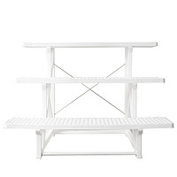 爱丽思阳台客厅户外大花架塑料花盆架三层阶梯式爱丽丝台阶置物架