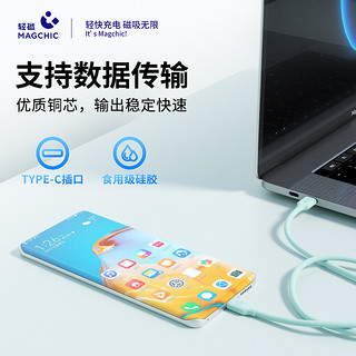 MAGCHIC 轻磁 Type-C真液态硅胶60W超级快充数据线1m/0.3m便携短线适用于安卓手机华为小米vivo手机数据传输快速充电