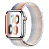 威千图适用iwatch8表带苹果手表表带尼龙回环apple watch表带/Ultra/7/642/44/45/49mm-白彩虹