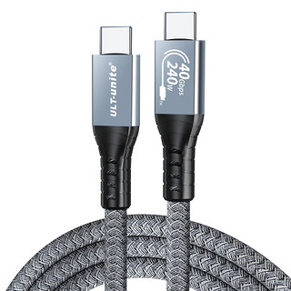 ULT-unite 兼容雷电4数据线USB4全功能PD240W快充40G雷雳8K投屏Macbook 0.5米