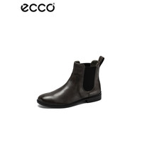ECCO爱步切尔西靴女 秋冬时尚短筒靴平底简约短靴皮靴 触感261893 暖灰色26189301375 39