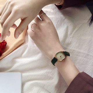 PANMILA 番米拉 手表女表学生高中生女士品牌石英国表气质方形小表盘皮带女生腕表